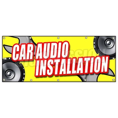 Signmission CAR AUDIO INSTALLATION BANNER SIGN stereo speakers repair amps auto B-120 Car Audio Installation